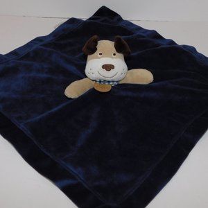 Carter's My 1st First Puppy Blue Brown Dog Rattle Security Blanket Baby lovey